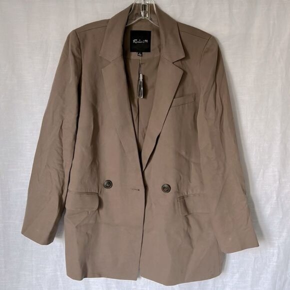 Madewell NH328 Drapeweave Caldwell Double-Breasted Blazer, Small - Picture 3 of 6